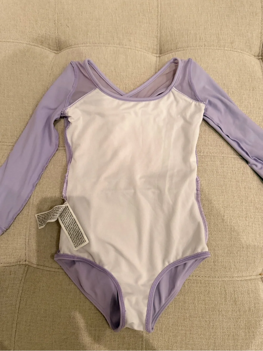 Bloch Girls Dara 3/4 Sleeve Leotard Lilac / 6X-7